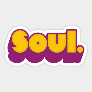 SOUL //// Retro 70s Music Fan Design Sticker